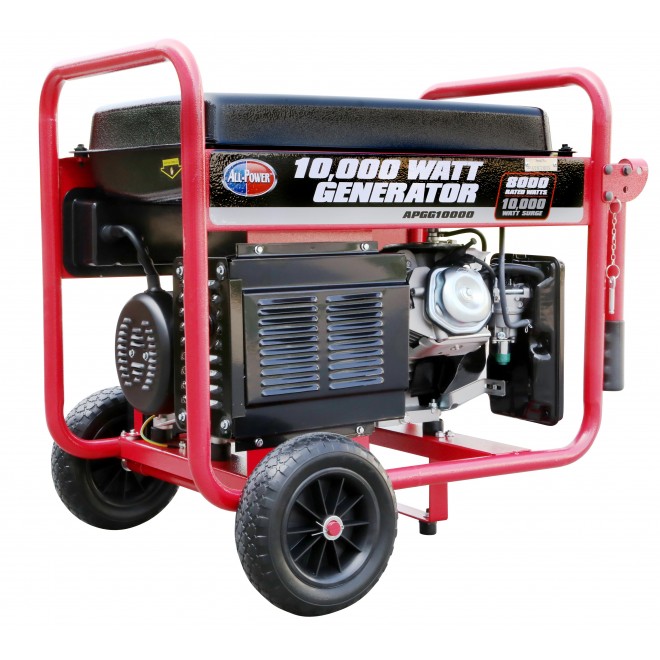 All Power 10000 Watt Generator APGG10000, 10000W  Portable Generator with Electric Start for Home Emergency Power Backup, RV Standby, Storm Hurricane Damage Restoration, EPA Certified