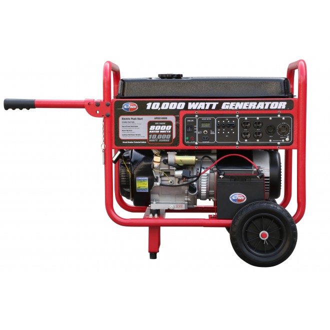 All Power 10000 Watt Generator APGG10000, 10000W  Portable Generator with Electric Start for Home Emergency Power Backup, RV Standby, Storm Hurricane Damage Restoration, EPA Certified