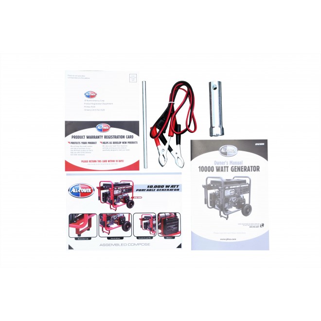 All Power 10000 Watt Generator APGG10000, 10000W  Portable Generator with Electric Start for Home Emergency Power Backup, RV Standby, Storm Hurricane Damage Restoration, EPA Certified