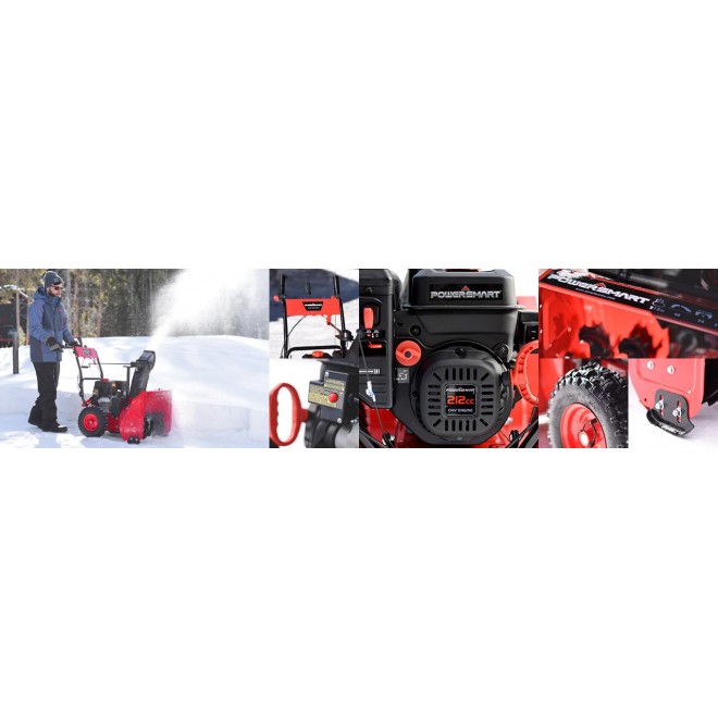 PowerSmart DB7279 24inch Two Stage  Snow Blower with Electric Start