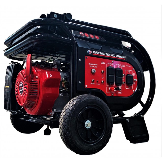 All Power 10000 Watt Dual Fuel Generator, Heavy Duty Portable Generator G10000EGL, /Propane