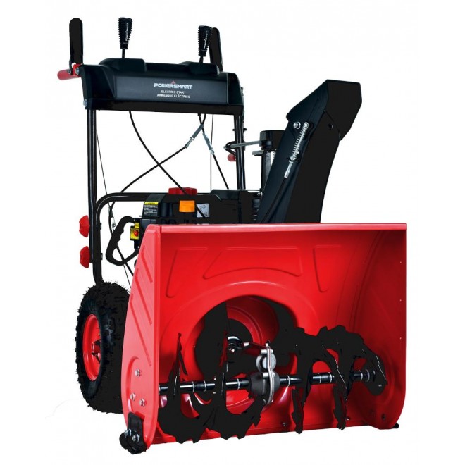 PowerSmat PSS2240-W 24 in. 212cc 2-Stage Electric Start  Snow Blower
