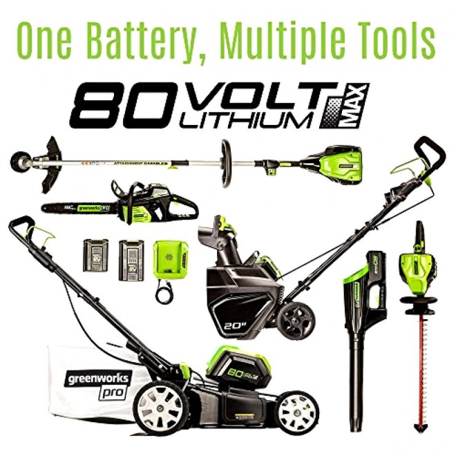 GreenWorks Pro GBL80300 80V 125MPH - 500CFM Cordless Blower, 2Ah Battery and Cha