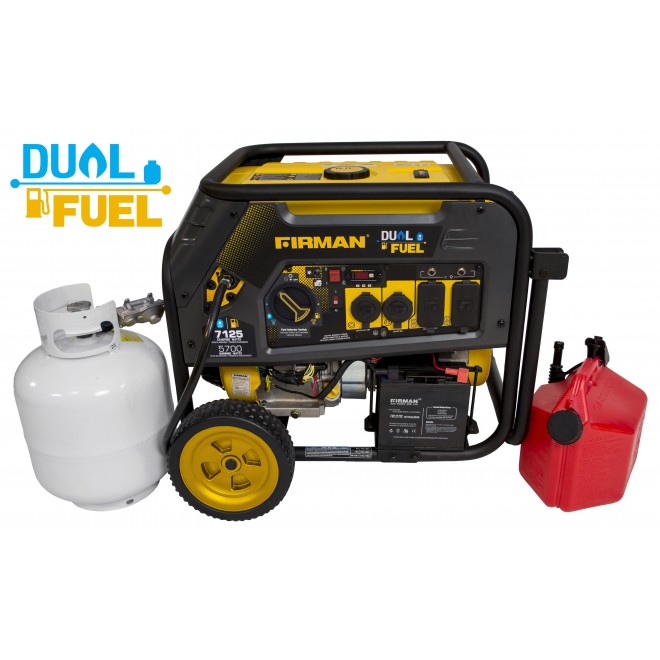 Firman H05753 7100/5700 Watt Dual Fuel Electric Start Generator, cETL