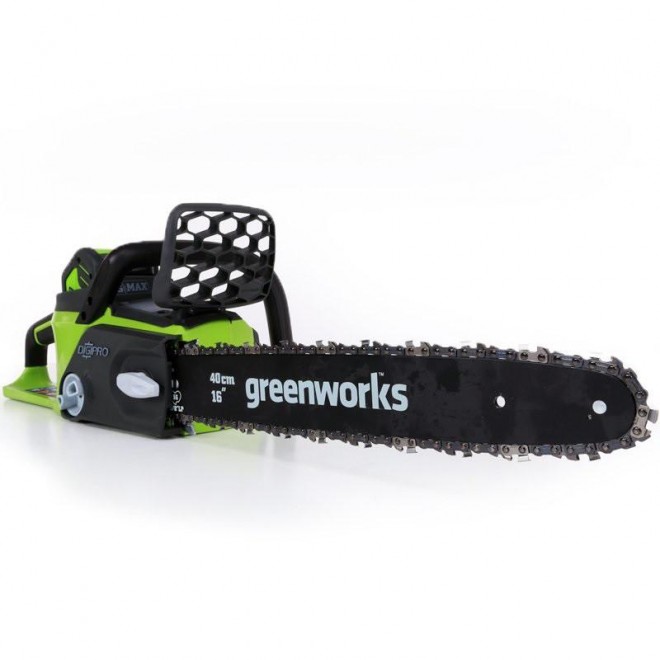 Greenworks 40V 16-Inch Cordless Lithium-Ion Brushless Chainsaw, 4.0 AH Battery Included 20312