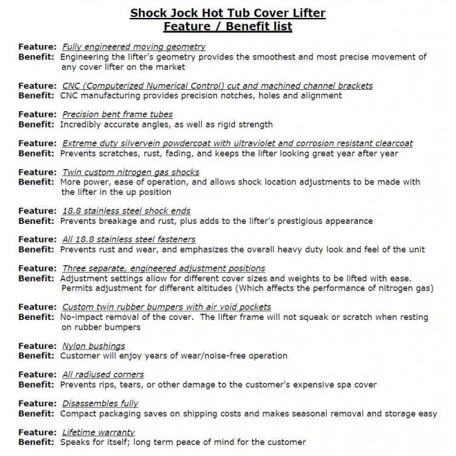 SHOCK JOCK Hot Tub Spa  Cover Lifter Valet Caddy EZ Lid Ultra Lift - WARRANTY