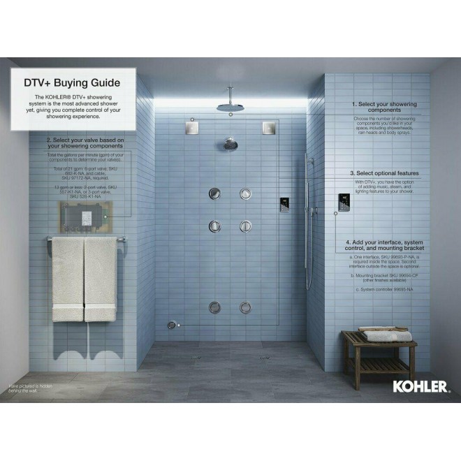 KOHLER K-5557-BN Invigoration Series Steam Generator Control Kit, Vibrant Brushe