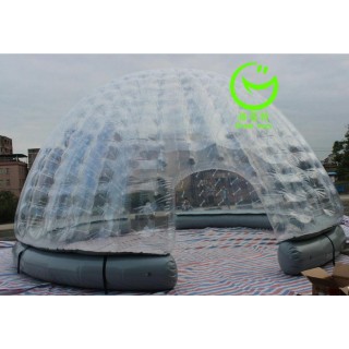 Inflatable Hot Tub Spa Solar Clear Dome Cover Tent Structure W/ Pump & Anchors