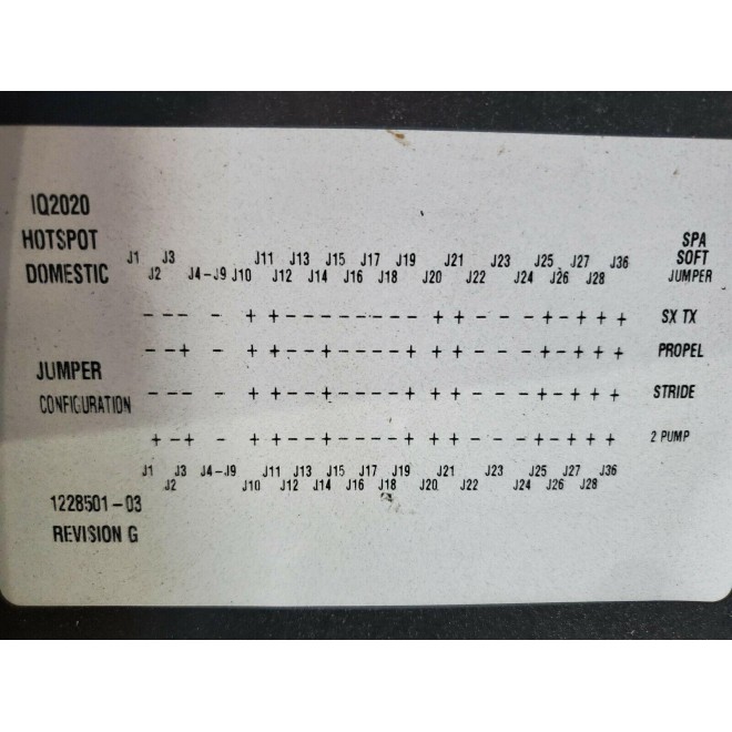 Hot Spot Spa Control Box  WATKINS PN 1303401-1 Revision H