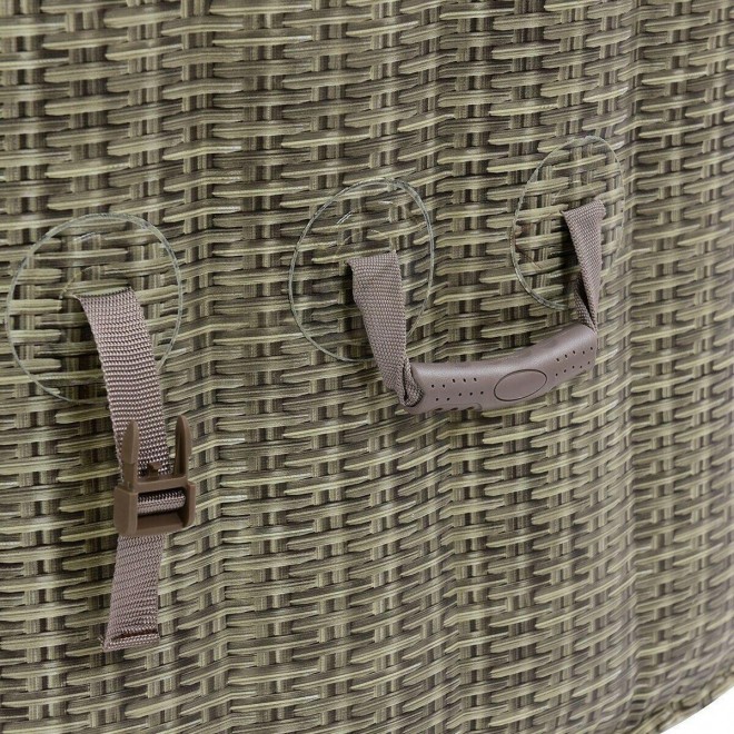 Portable Hot Tub 4 Person Inflatable Pool Outdoor Spa Hottub Massage Tub w Cover