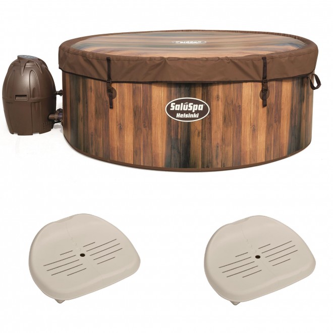 Bestway SaluSpa Helsinki AirJet 7 Person Inflatable Spa & Hot Tub Seat (2 Pack)