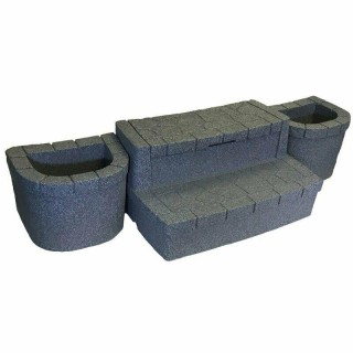 Graystone Deluxe Storage Spa Step with Planters Boxes Hot Tub Outdoor Furniture