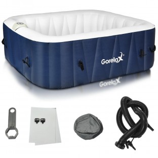 6-Person Automatic Inflatable Hot Tub Heated Bubble Portable Outdoor Spa Massage 6-Person Automatic Inflatable Hot Tub Heated Bubble Portable Outdoor Spa Massage