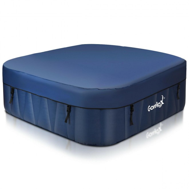 6-Person Automatic Inflatable Hot Tub Heated Bubble Portable Outdoor Spa Massage