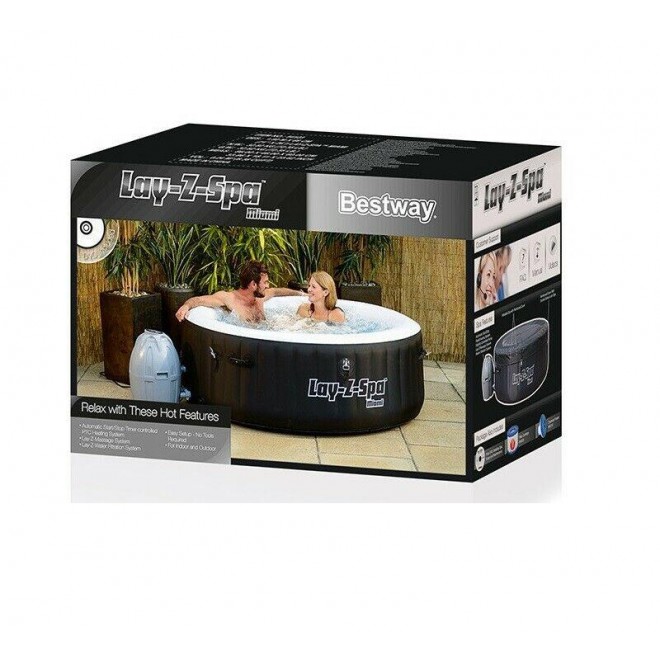 Inflatable Hot Tub Lay Z SPA  4 Person Spas Pool Bubbles And Hot Tubs With Cover