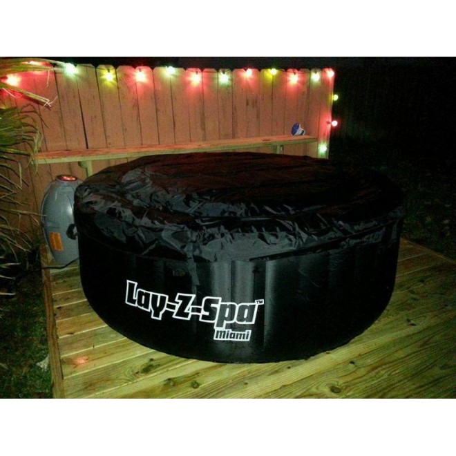 Inflatable Hot Tub Lay Z SPA  4 Person Spas Pool Bubbles And Hot Tubs With Cover