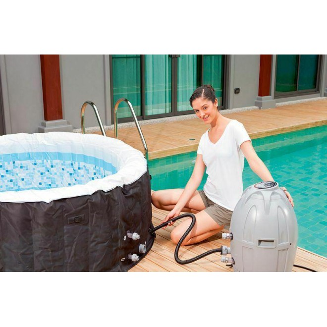 Inflatable Hot Tub Lay Z SPA  4 Person Spas Pool Bubbles And Hot Tubs With Cover