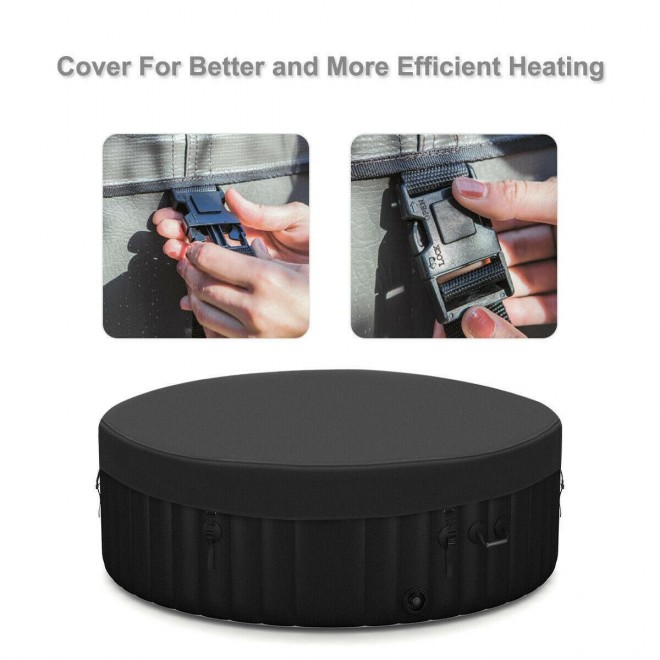 4 Person Folding Portable  PVC Inflatable Bubble Massage Spa Hot Tub Jacuzzi