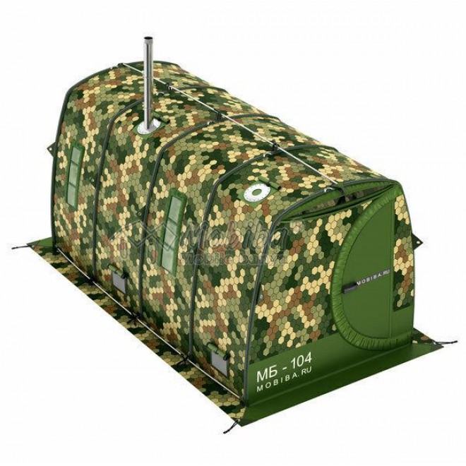 Mobiba Portable Mobile SPA-Sauna MB-104 (4-8 pers.)  + Wood Heater-Stove Mediana