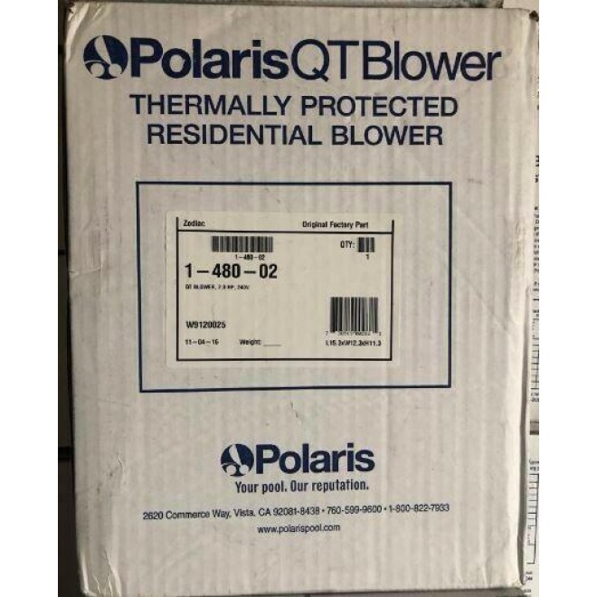 Polaris 1-480-02 QT Blower 2 HP 240V Bottom Exhaust