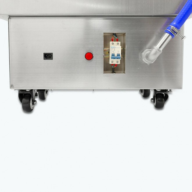 58L 300W Kitchen Fryer Oil Filter Cart Portable Commercial Filtration System