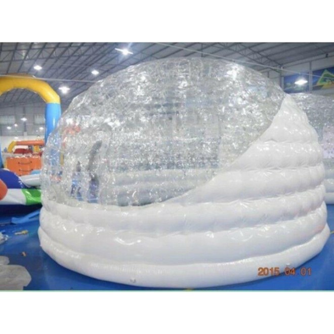 Inflatable Hot Tub Spa Solar Dome Cover Tent Structure W/ Pump & Anchors