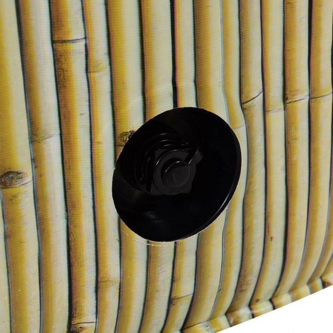 4 Person 210 Gallon 130 AirJet Indoor Outdoor Portable Heated Bubble Massage Spa