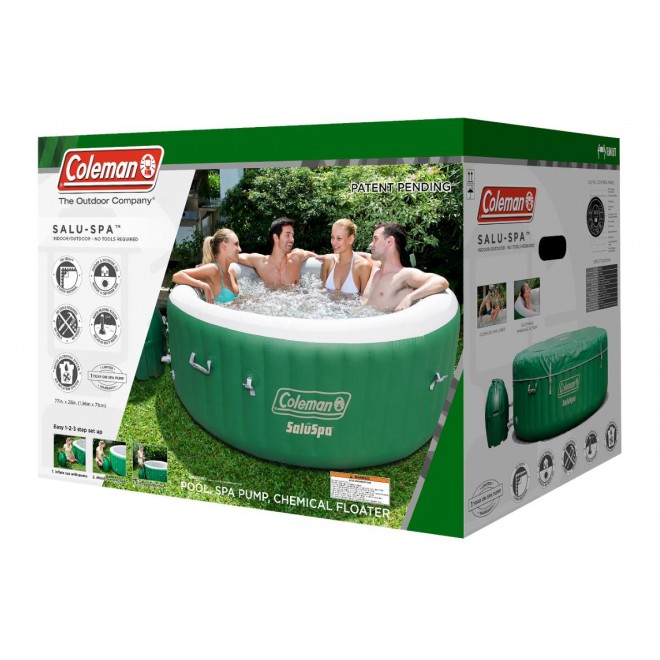 Coleman Lay Z Spa Inflatable Hot Tub Bubble Jacuzzi Set Portable 4-6 People