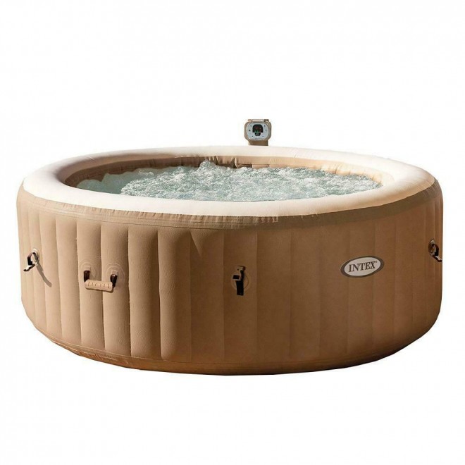 Intex 28403E Round Portable Inflatable Hot Tub Spa Set