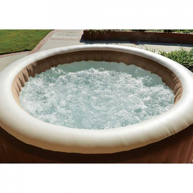 Intex 28403E Round Portable Inflatable Hot Tub Spa Set
