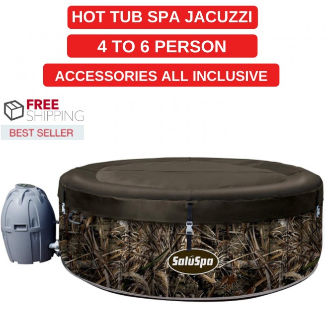 SaluSpa Realtree MAX-5 AirJet 4-Person Portable Inflatable Hot Tub Spa