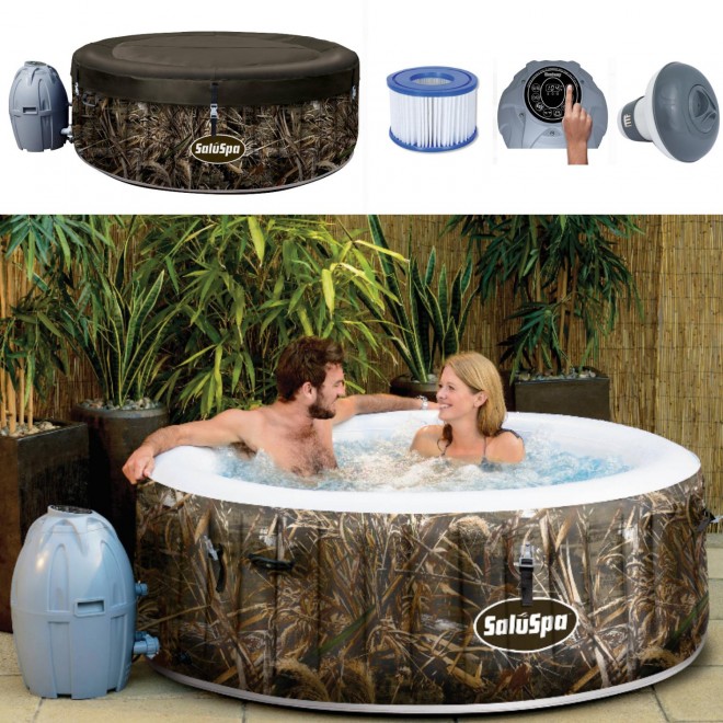 SaluSpa Realtree MAX-5 AirJet 4-Person Portable Inflatable Hot Tub Spa