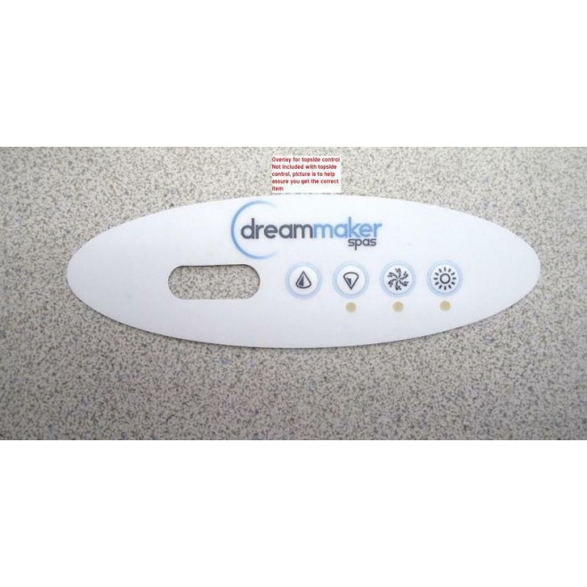 DREAM MAKER SPAS - DIGITAL TOPSIDE CONTROLLER & OVERLAY L
