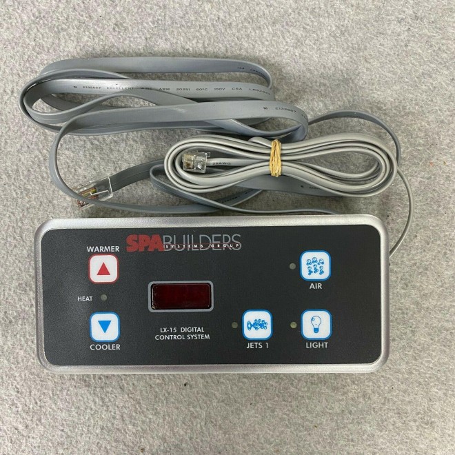 Spa Builders SBSG Topside Control LX-15 5 Button 6' Cord