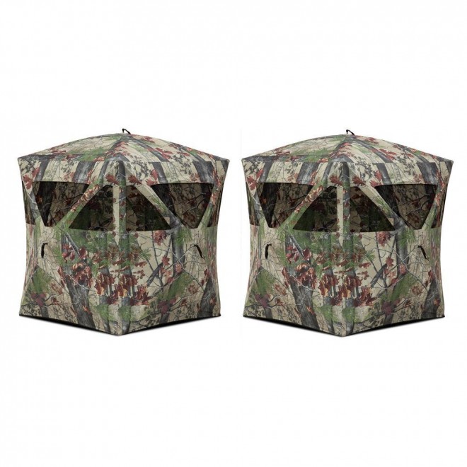 Radar Backwood Lightweight Pop Up Hunting Ground Blind (2-Pack)