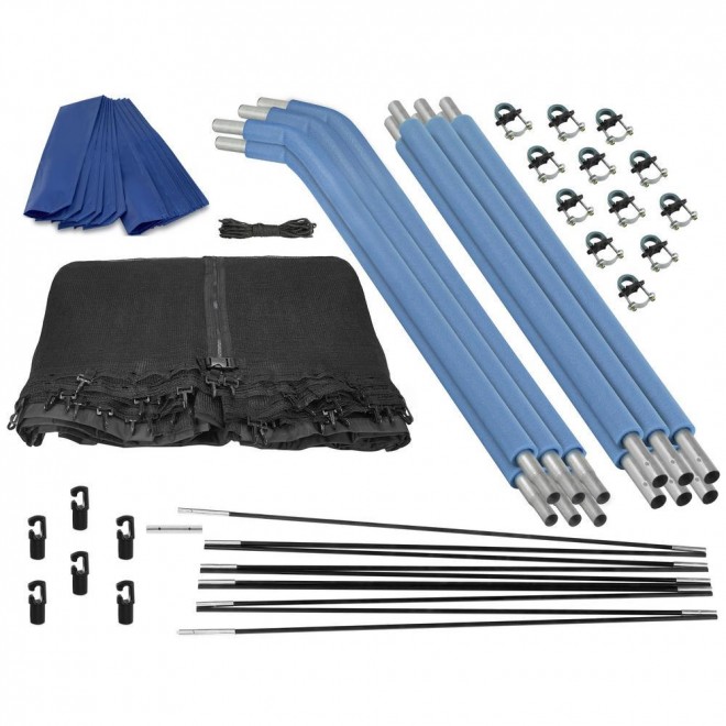 Trampoline Enclosure Set with Top Ring Enclosure System, to fit 14 ft. Round Frames, for 3 or 6 W-Shaped Legs