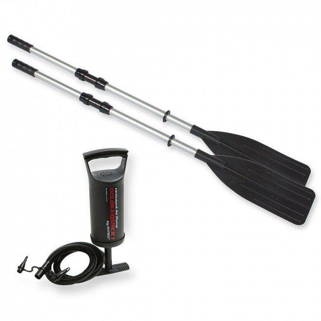 Excursion 5 Inflatable Rafting and Fishing Boat with Oars Plus Motor Mount