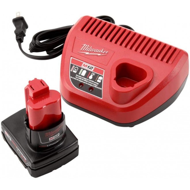 Milwaukee M12 2522-21XCH FUEL 12-Volt 3 in. Lithium-Ion Brushless Cordless Cut Off Saw Kit with One 4.0 Ah Battery, Charger, Blades, Dust Shoe and Bag