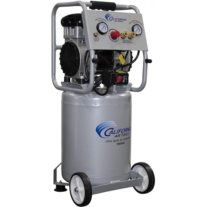 California Air Tools 10020AC Ultra Quiet & Oil-Free 2.0 Hp, 10.0 Gal. Aluminum Tank Air Compressor