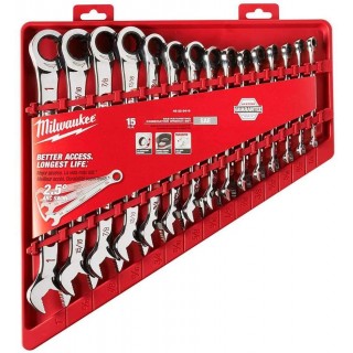 Milwaukee Electric Tools MLW48-22-9416 Ratcheting Combination Wrench Set - SAE