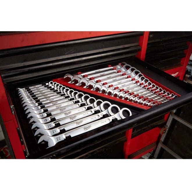 Milwaukee Electric Tools MLW48-22-9416 Ratcheting Combination Wrench Set - SAE