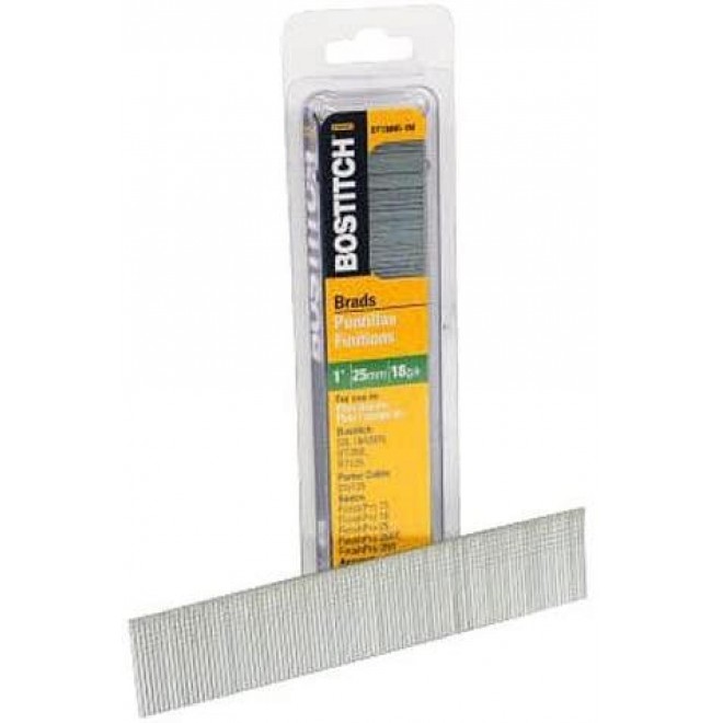 BOSTITCH Air Compressor Combo Kit, 3-Tool (BTFP3KIT) & 18 Gauge Brad Nails, 1-Inch, 1000 per Box (BT1309B-1M)