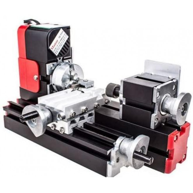 DC 12V 24W DIY Tool CNC Metal Motorized Mini Lathe Machine 20000rev/min