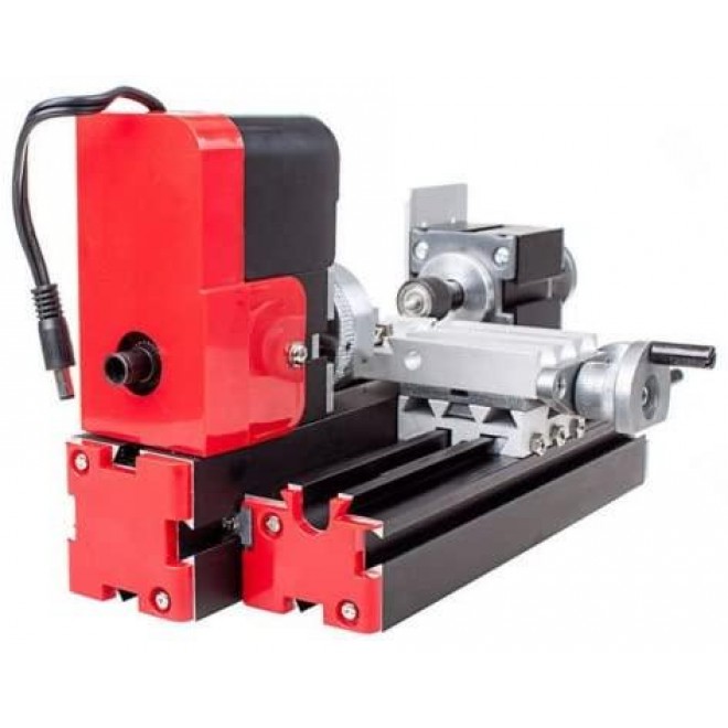 DC 12V 24W DIY Tool CNC Metal Motorized Mini Lathe Machine 20000rev/min