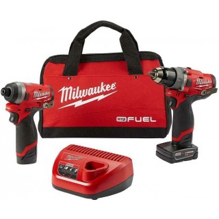 Milwaukee 2598-22 M12 FUEL 2-Tool Hammer Drill and Hex Impact Driver Kit - NEW !