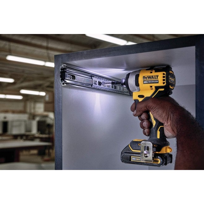DEWALT DCF809C2 Atomic 20V Max Lithium-Ion Brushless Cordless Compact 1/4 In. Impact Driver Kit W/ 2 Batteries