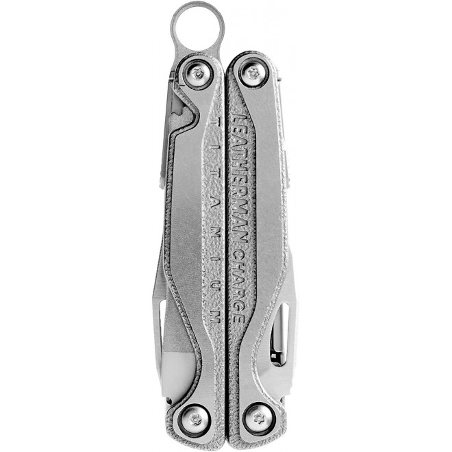 LEATHERMAN, Charge Plus TTi Titanium Multitool with Scissors and Premium Replaceable Wire Cutters, Stainless Steel, Built in the USA