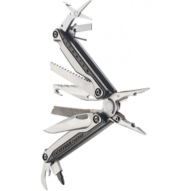 LEATHERMAN, Charge Plus TTi Titanium Multitool with Scissors and Premium Replaceable Wire Cutters, Stainless Steel, Built in the USA
