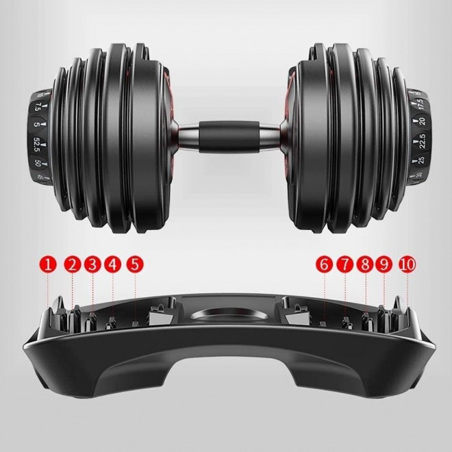 evionsits Adjustable Dumbbells with Stand Set,Adjustable Dumbbells, Dumbbell Weights, Dumbbells Set for Men and Women Home Fitness Weight Set Gym Workout Exercise Training