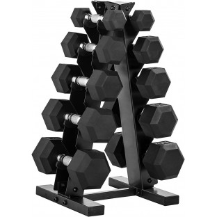 CAP Barbell 150-Pound Dumbbell Set with Rack, Multiple Options